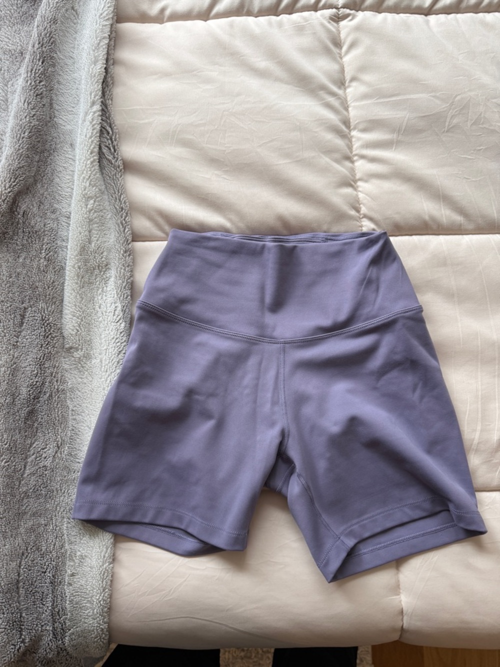 High-Waist Lavender Nike Biker Shorts